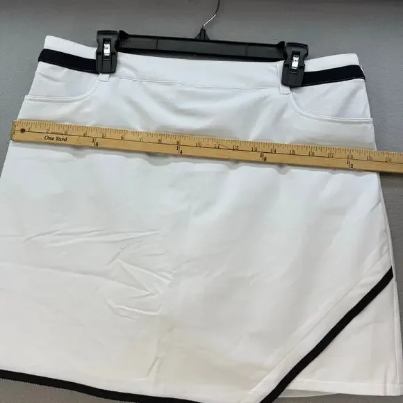 N'Vo by Lanctot Skort Women's 10 Size White Black Golf Skort Pickleball Golf EUC - Picture 11 of 13